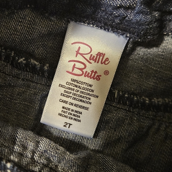 Ruffle Butts Ruffled Denim Bow Skirt - Picture 3 of 4